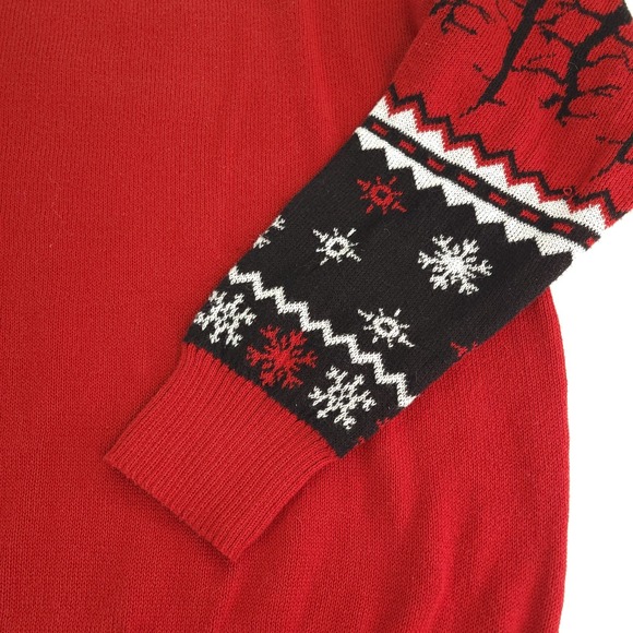 Stranger Things Christmas Sweater Size XXL Red Van Flip Bikes Crew Neck - Picture 9 of 12